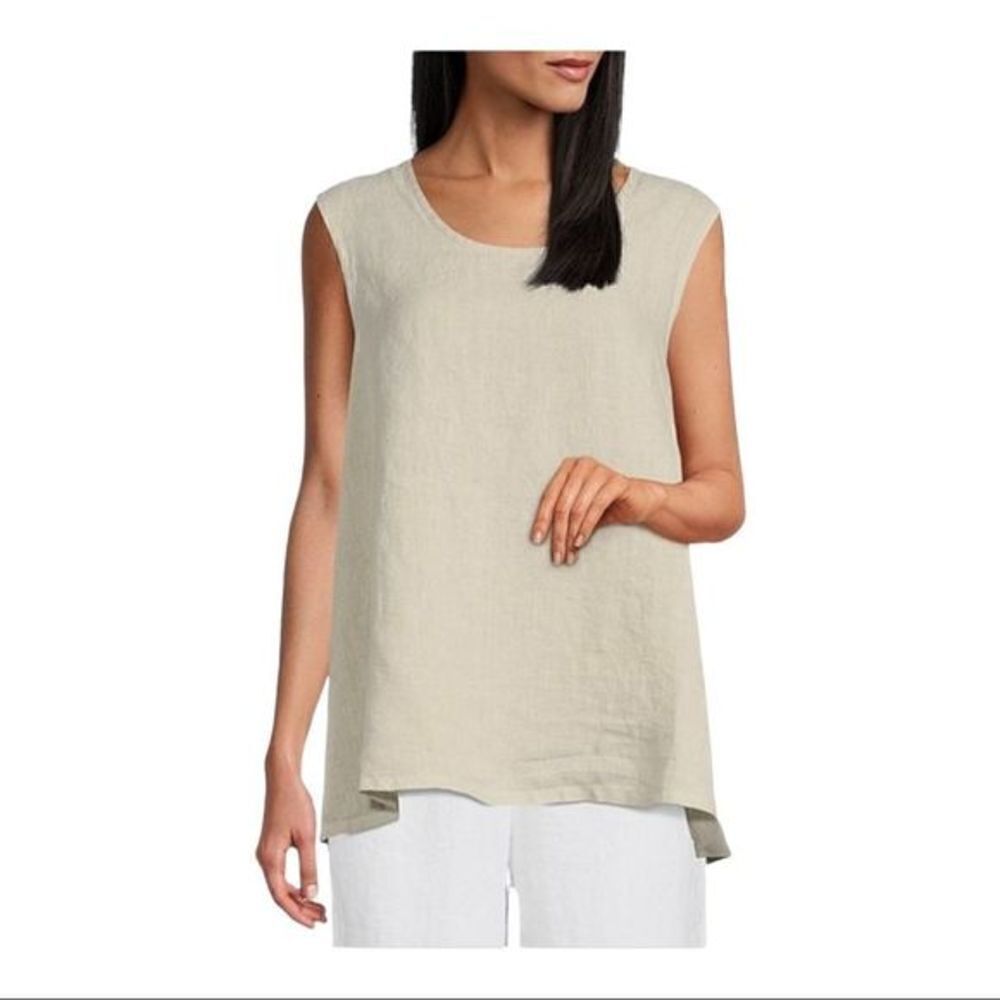 #113 ANN GERLIN linen tank NWT